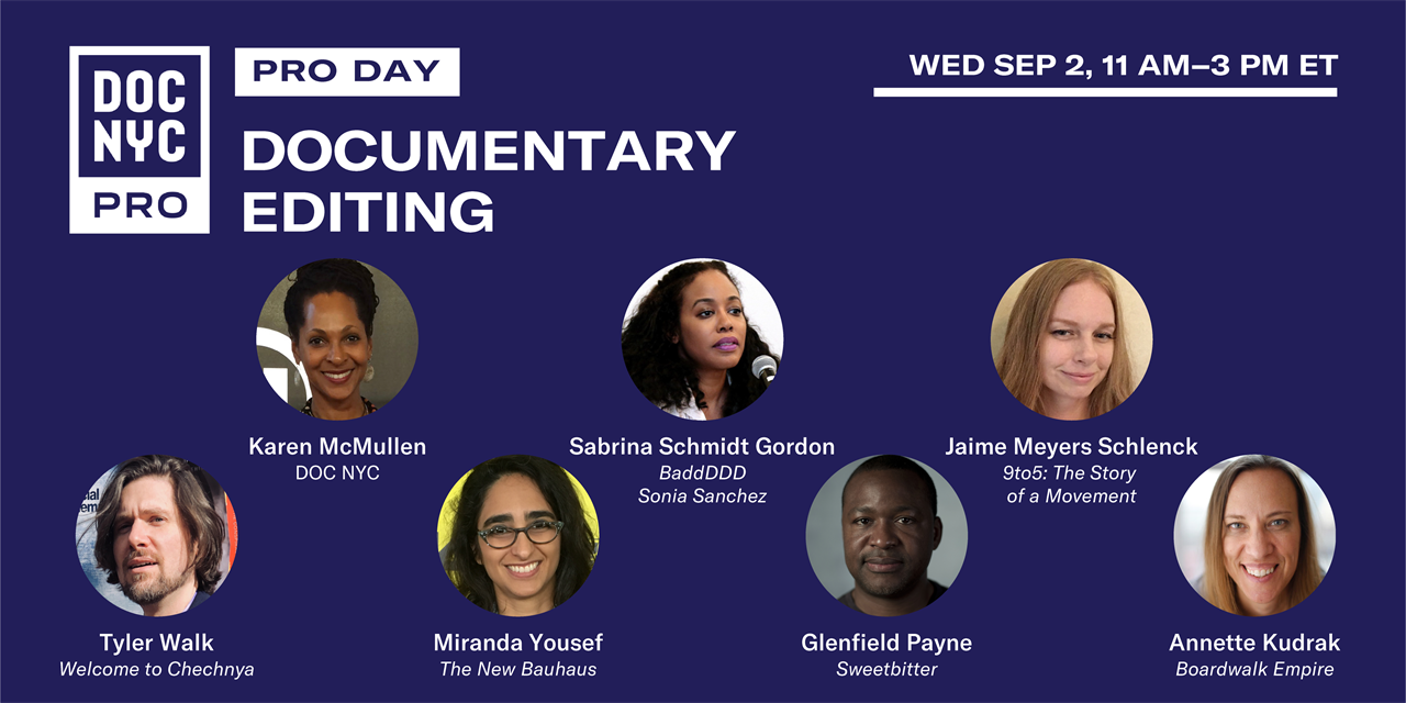 Panelists headshots on dark violet background.